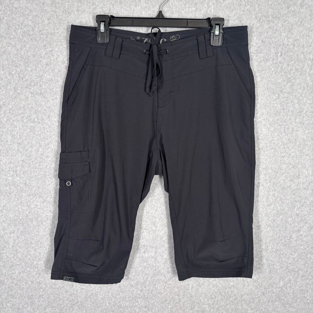 Zoic Cargo‎ Cycling Shorts Womens Medium Charcoal Nylon 14" Inseam Mountain Bike